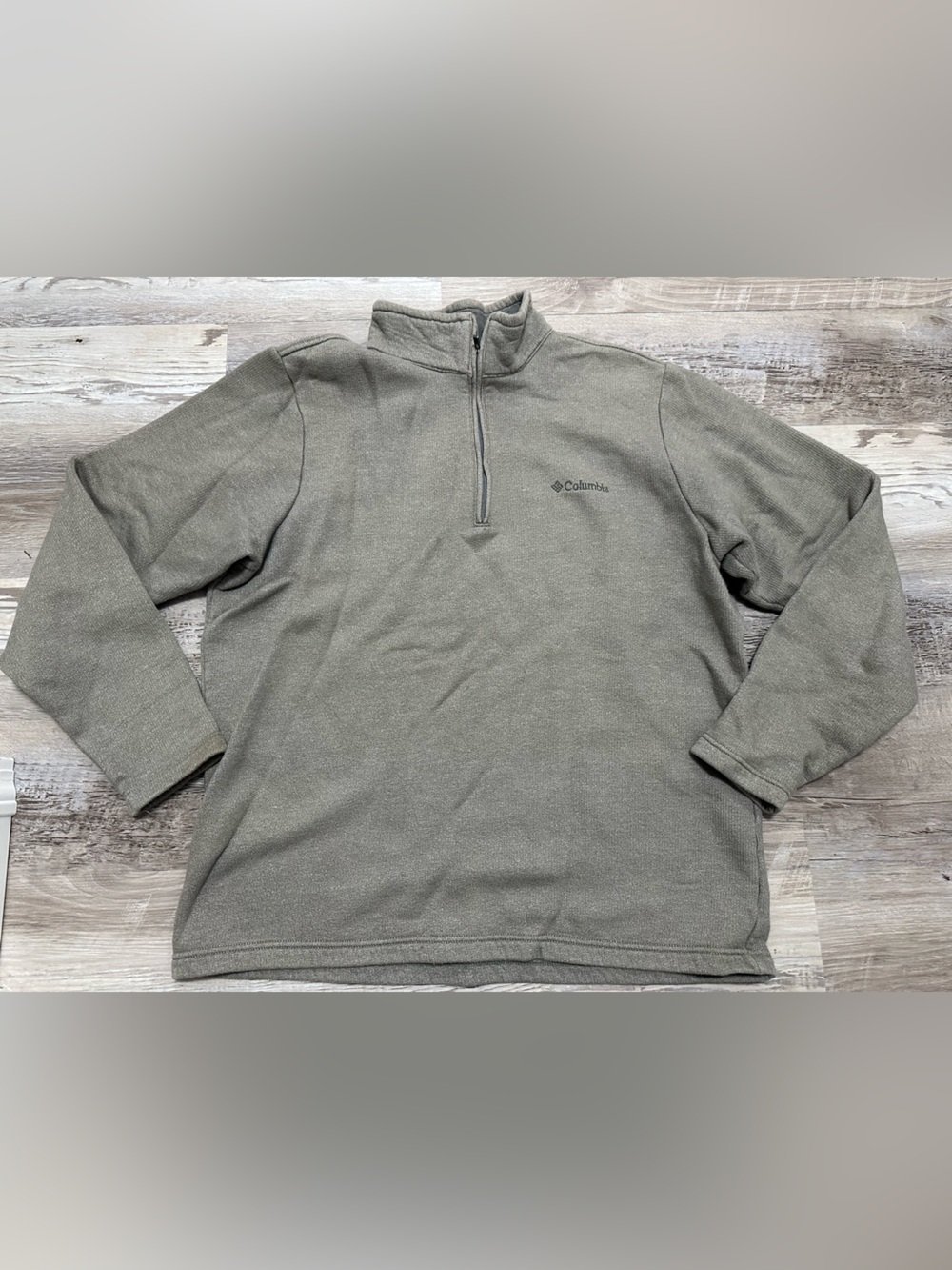 Columbia Men's gray/brown Zip-Neck Fleece Pullover